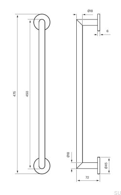 Towel rack TA211 Honey Gold Brass