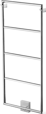 TW800-400 bathroom radiator, polished chrome steel