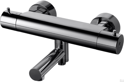 Thermostatic bath and shower faucet EVM022-150 Brass Black Chrome