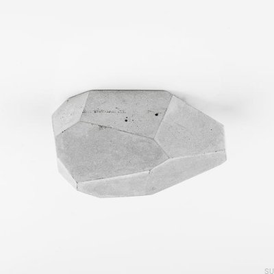 Furniture knob Rocky 68 Gray Architectural concrete