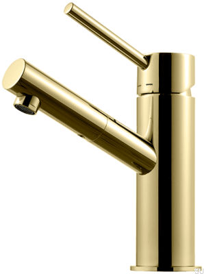 BI071 basin tap, honey gold brass
