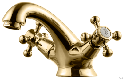 Classic VLV065 washbasin tap, polished brass, unpainted