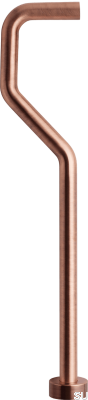 S-type siphon pipe XA22, brushed copper, unpainted