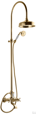 Classic shower set with bath spout XCOL022-150 Polished Brass Unpainted