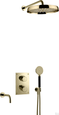 ARM7368 ED2 Honey Gold Brass Shower Set