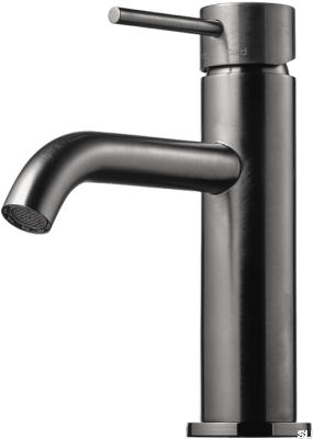 EVM072 washbasin faucet, brass, black, brushed chrome