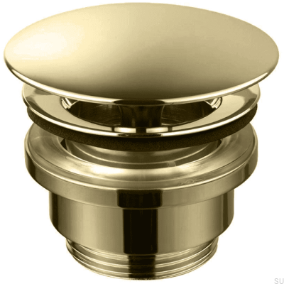 Universal washbasin plug 68400, polished brass, unpainted