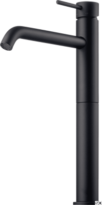 EVM082 washbasin faucet, Matte Black Brass