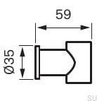 Wall holder for shower head XSUP030 Matte Black Brass