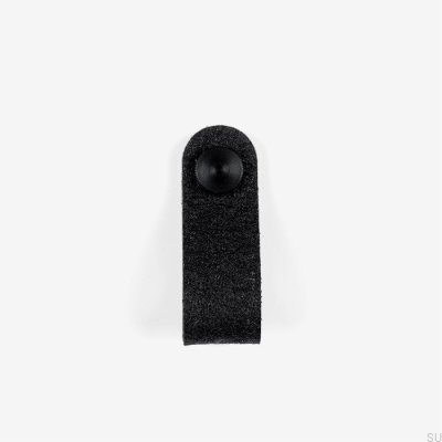 Black Pina furniture knob with black Pinatex