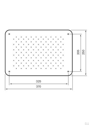 Rectangular rain shower head 370 x 250 ZSOF092 Brass Brown
