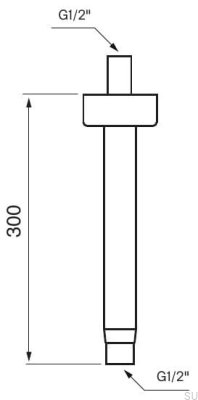 Shower arm FL271-300 Brass Bronze