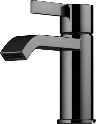 ARM071M washbasin faucet, black chrome-plated brass