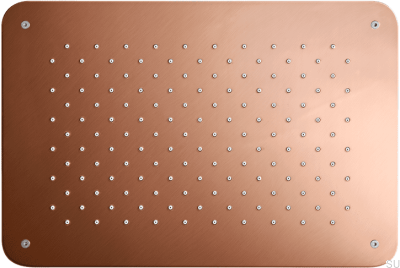 Shower head, rectangular rain shower 370 x 250 ZSOF092 Brushed Copper, Unpainted