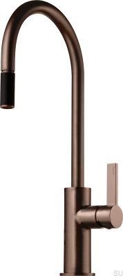 Kitchen faucet with pull-out spout ARM185, Brass Brown