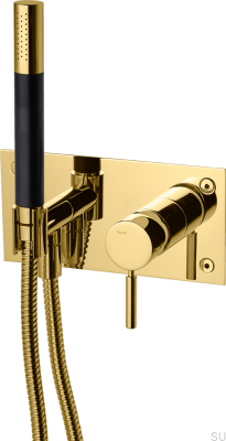 Shower faucet with shower head and hose BOX011-364 Honey Gold Brass