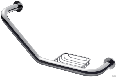 Bathtub handle with soap dish TA808, Chrome-plated brass