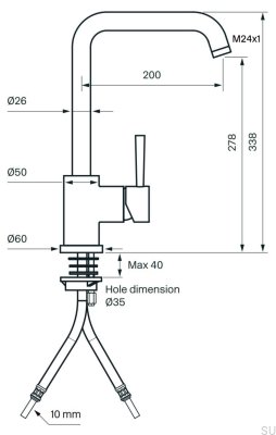 EVO980 kitchen faucet Brass Black Chrome