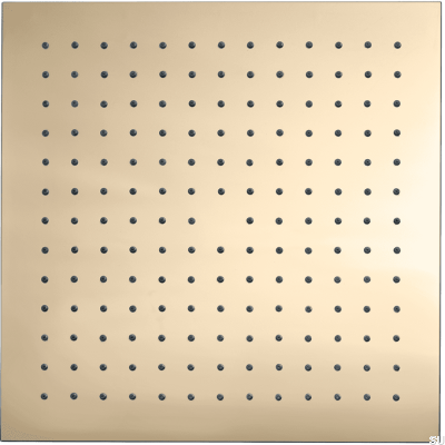 Shower head, square rain shower 300 ZSOF078, polished brass, unpainted