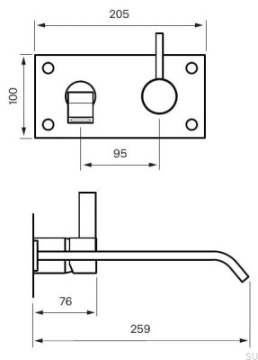 ARM008 Basin Faucet, Honey Gold Brass