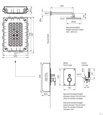BOX7200 ED2 shower set, chrome-plated brass