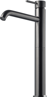 EVM082 washbasin faucet, brass, black, brushed chrome