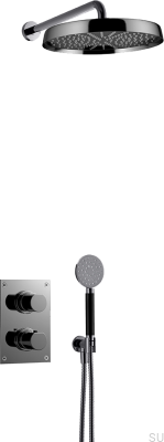 ARM7268 ED2 Brass Black Chrome Shower Set