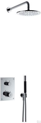 Shower set with thermostatic pressure tap BOX7268 ED2 Brass Chrome