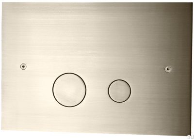 DUO112 flush button Brushed Nickel Brass