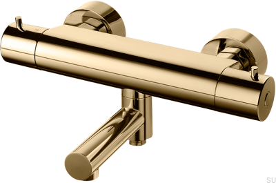 Thermostatic bath and shower faucet EVM022-150 Polished Brass, Unpainted 