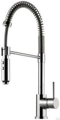 Kitchen faucet with pull-out spout EVO176, chrome-plated brass