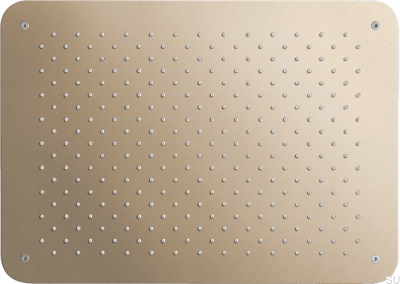 Rectangular rain shower head 450 x 320 ZSOF093 Brushed Nickel-plated brass