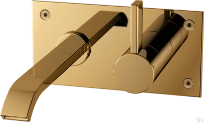 ARM006 washbasin faucet, polished brass, unpainted