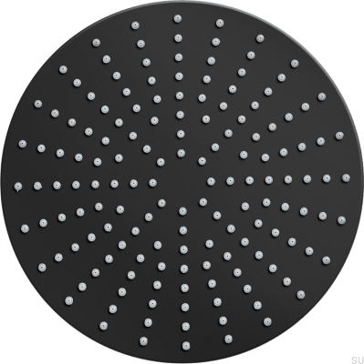 Round rain shower head 250 ZSOF250 Matte Black Brass