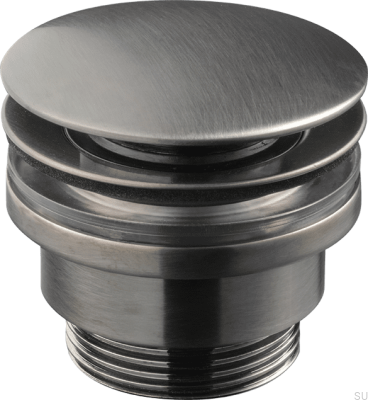 Universal Pop-up Washbasin Plug 74400 Brass Black Brushed Chrome