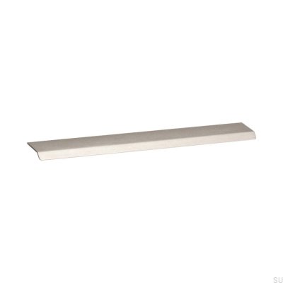 Curve 128 edge furniture handle, Aluminum Silver