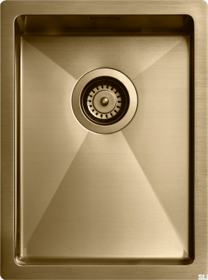 Diskho 3040 Kitchen Sink Steel Brass Polished PVD