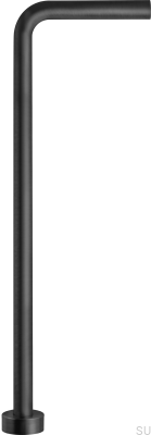 L-type siphon pipe XA21 Brass, Matte Black