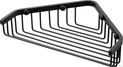 Corner soap dish TA156, Matte Black Brass