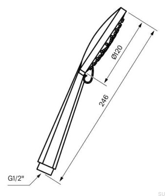 Shower head ZDOC104 Chrome