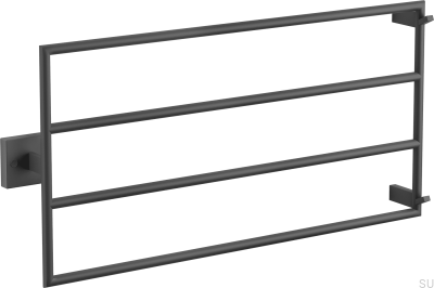 Bathroom radiator TW400-800 Matte Black Steel