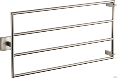 Bathroom radiator TW400-800 Brushed Nickel Steel