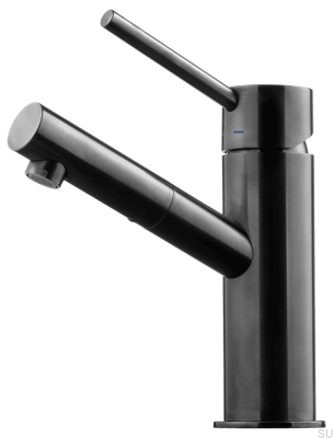 BI071 washbasin faucet, brass, black, brushed chrome