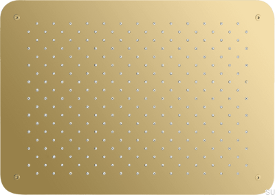 Shower head, rectangular rain shower 450 x 320 ZSOF093, Brass, Honey Gold
