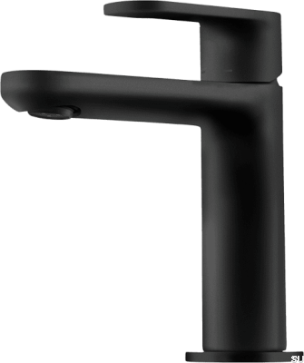 CA071 washbasin faucet, matt black brass