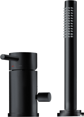 Bathtub faucet with shower head BI048, Matte Black Brass