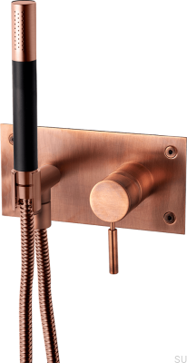 Shower faucet with handset and hose BOX011-364 Brushed Copper Unpainted