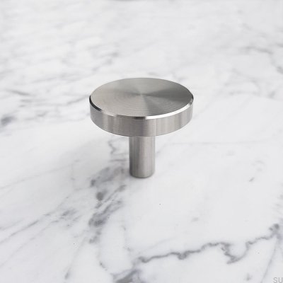 Nena M Silver Brushed Inox Furniture Knob
