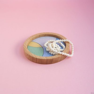 Eclipse Wooden Enameled Jewelry Tray Colorful - Pattern 2