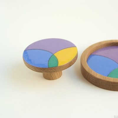 Eclipse 80 Wooden Enameled Colorful Wall Hanger - Pattern 1